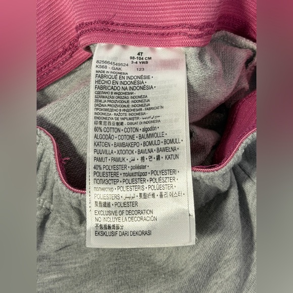 Nike Toddler Girl Outfit Shorts Set 4T Black Logo T-Shirt Top Shorts Gray Neon - Picture 13 of 14